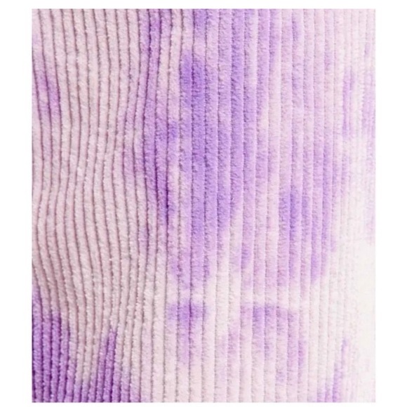 Free People •We The Free Reese Purple Tie Dye Straight Leg Corduroy Pants 28 NWT - Picture 9 of 10